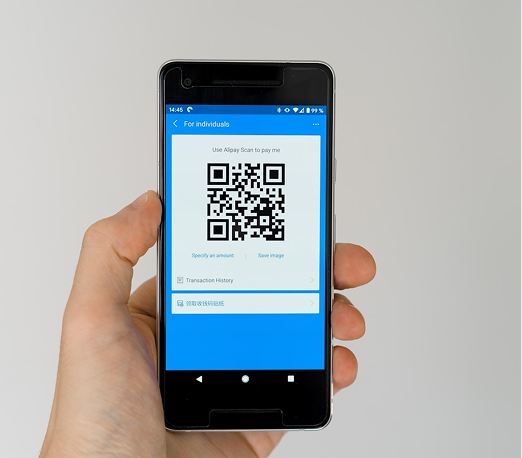 QR Code scanning interface on mobile phone